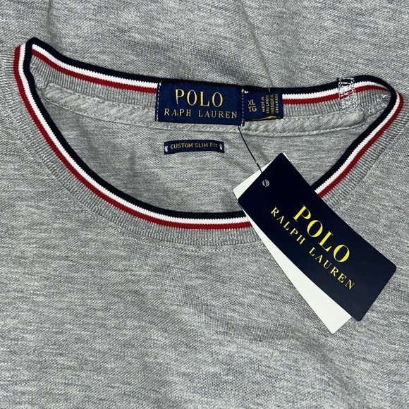 POLO RALPH LAUREN TRICOLOR TIPPED PIQUE TEE - Picture 8 of 8